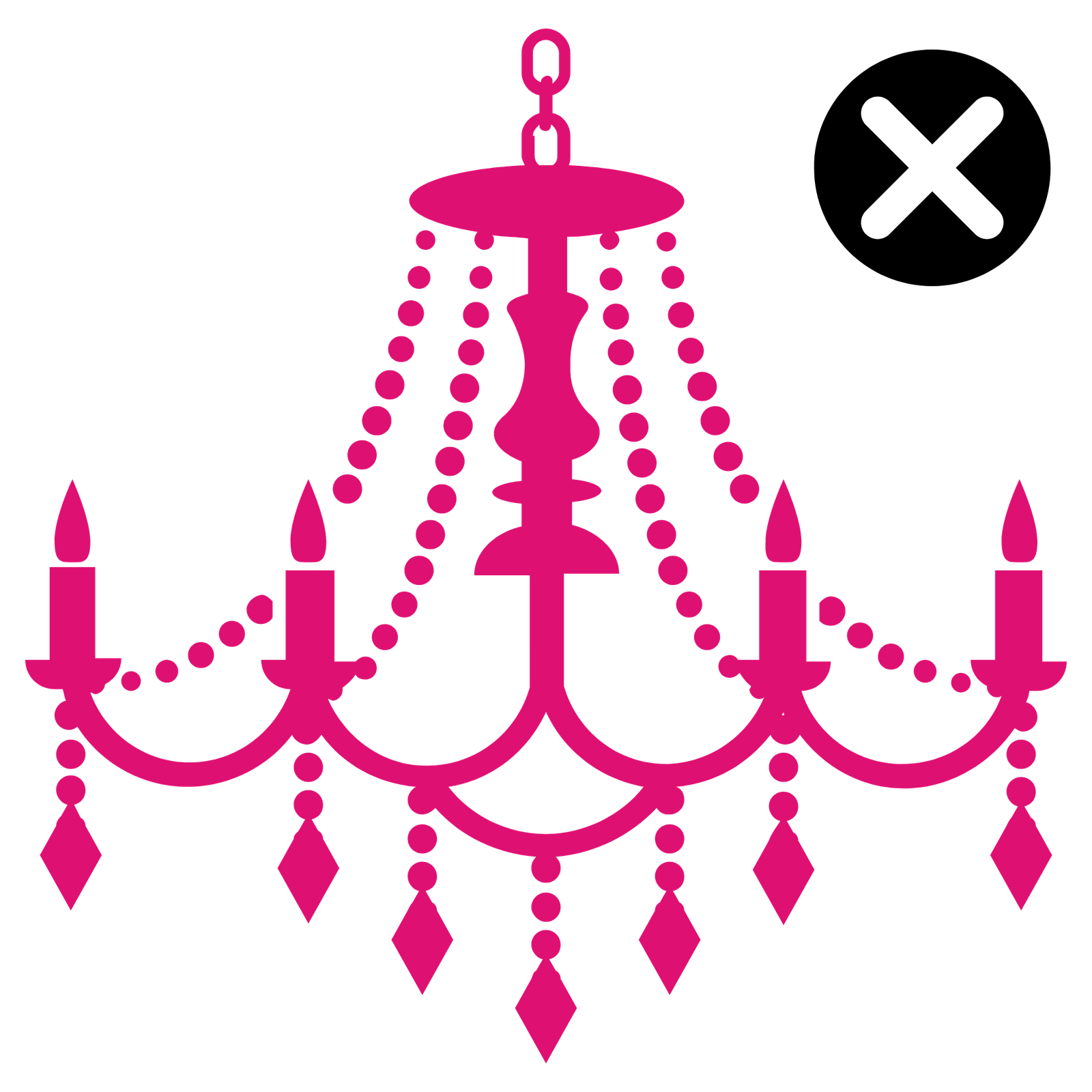 Chandeliers Icon Pink Maids
